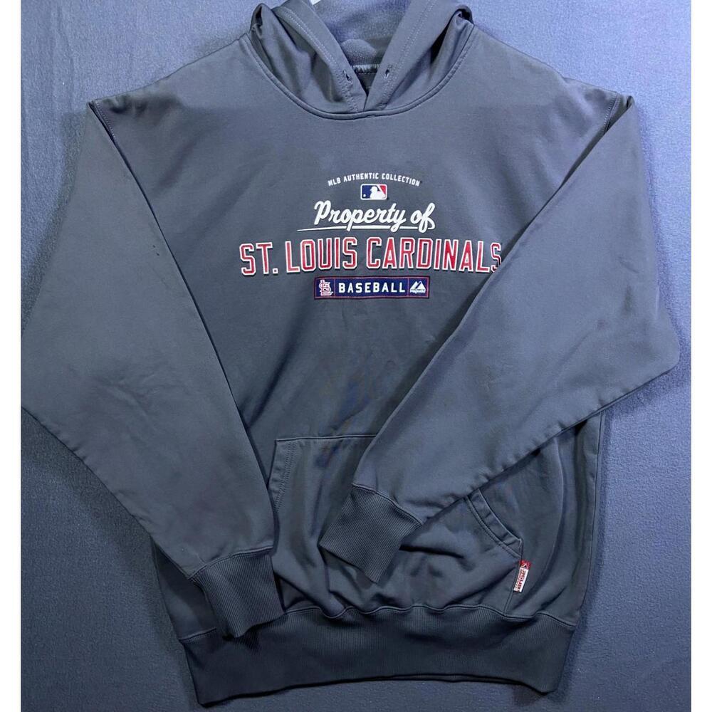 Majestic Athletic Men St Louis Cardinals Therma Base Kangaroo Pocket Hoodie XL
